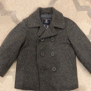Toddler Boys Charcoal Gray Crewcuts Wool Pea Coat